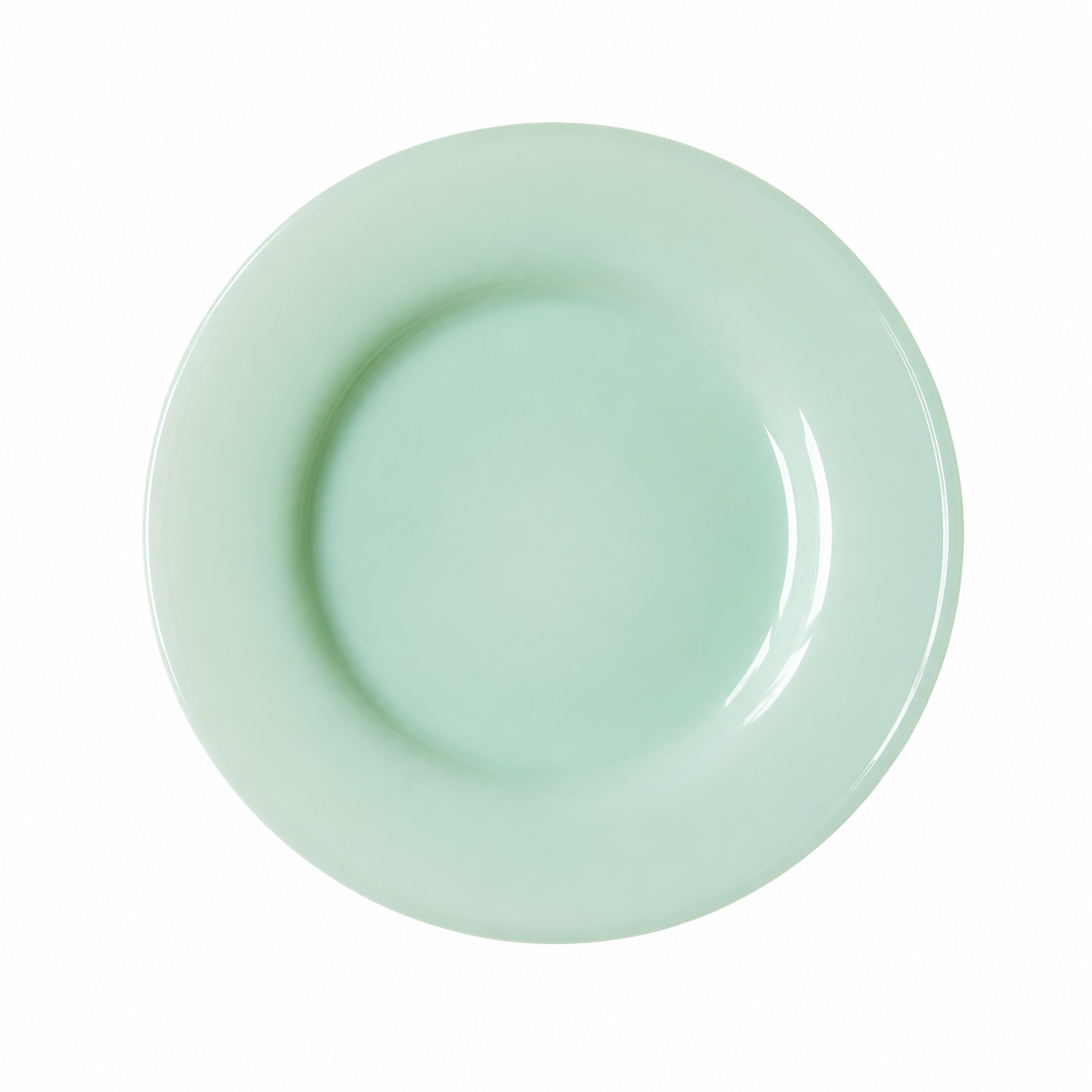 18cm Milk Jade Glass Dessert Plate | Serving Plate