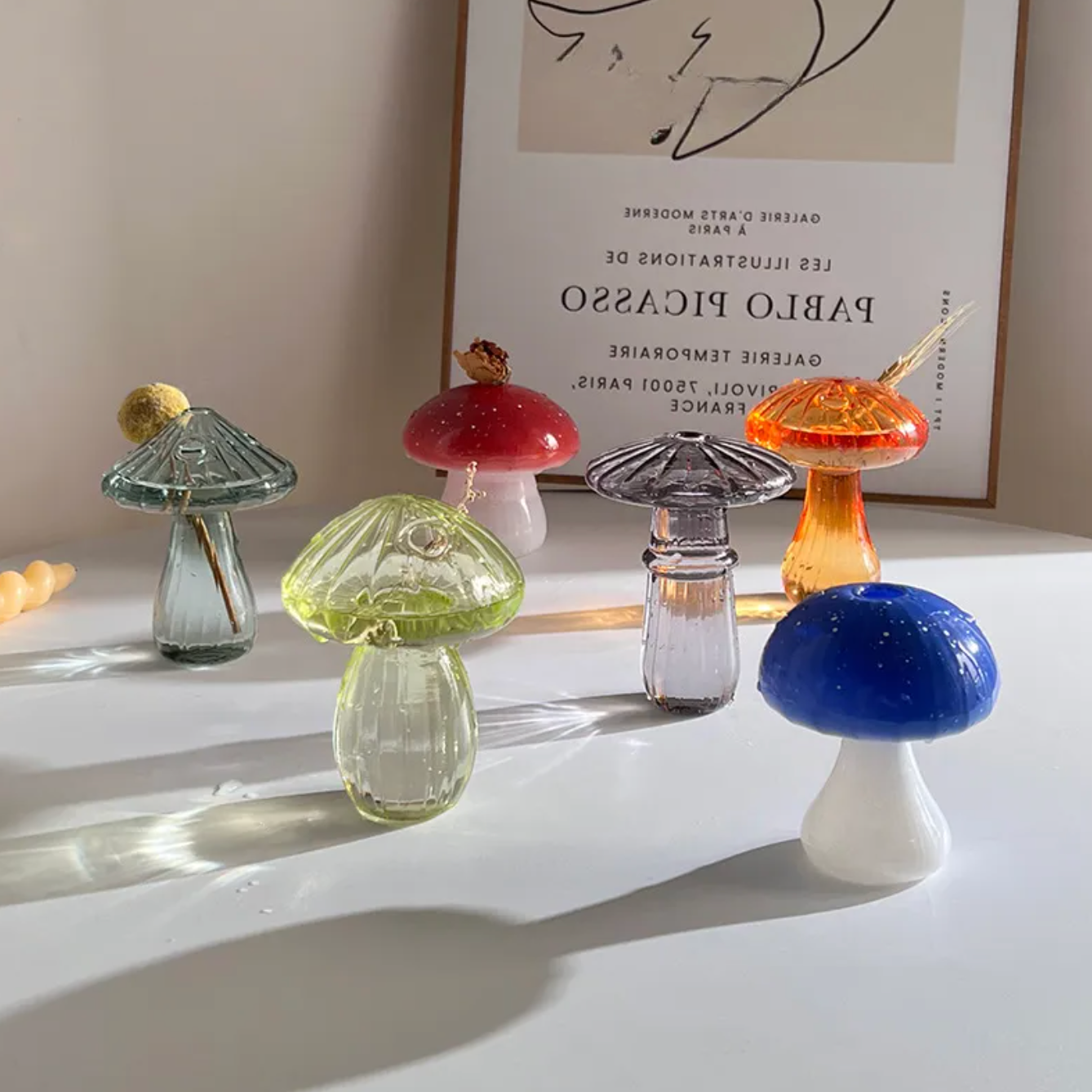 Mini Glass Mushroom Bud Vase