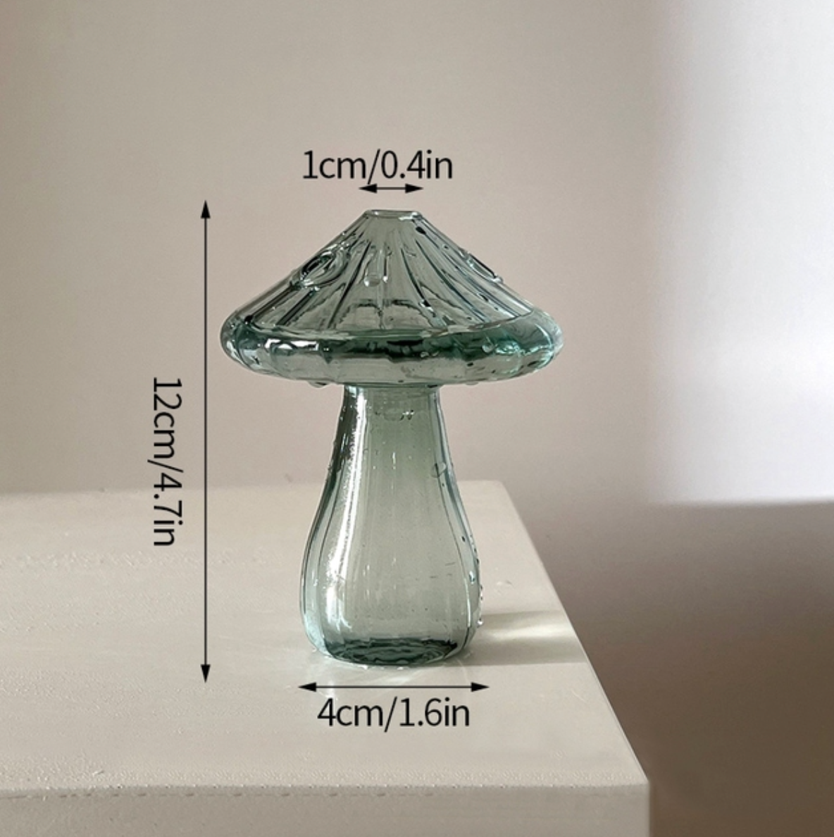 Mini Glass Mushroom Bud Vase