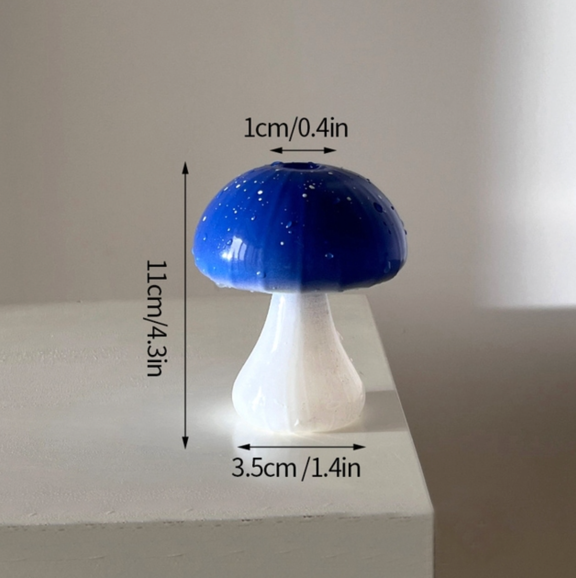 Mini Glass Mushroom Bud Vase