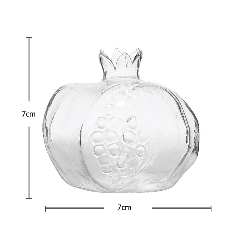 Mini Glass Pomegranate Vase – Elegant Hydroponic Table Vase
