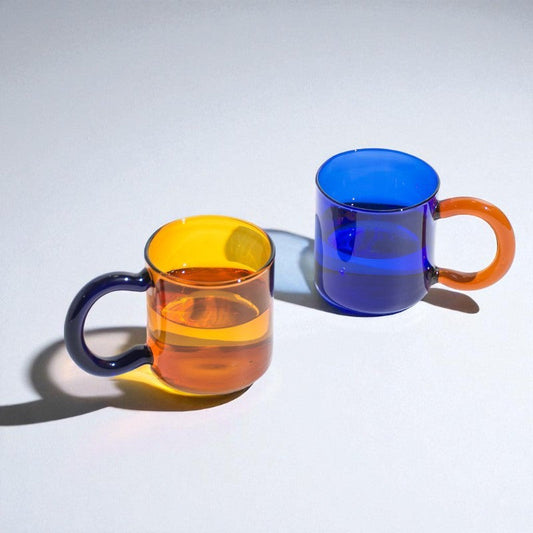 Nordic Morandi Color Artistic Glass Mug