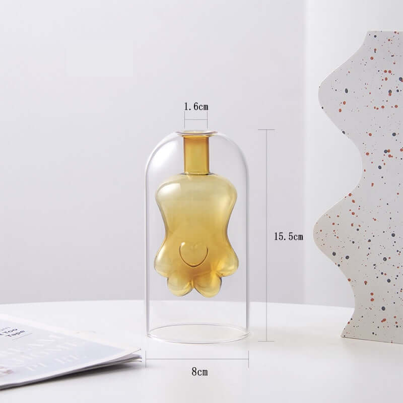 Nordic Double-Layer Glass Reed Diffuser Vase / Flower Vase