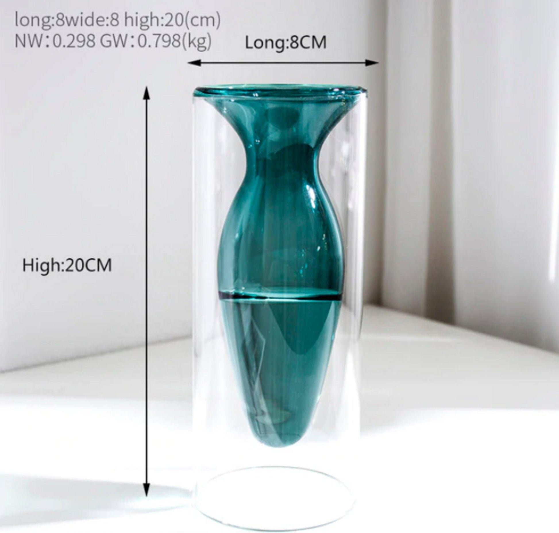 Colourful Clear Glass Vase | Flower Arrangement - huemabe - Creative Home Decor