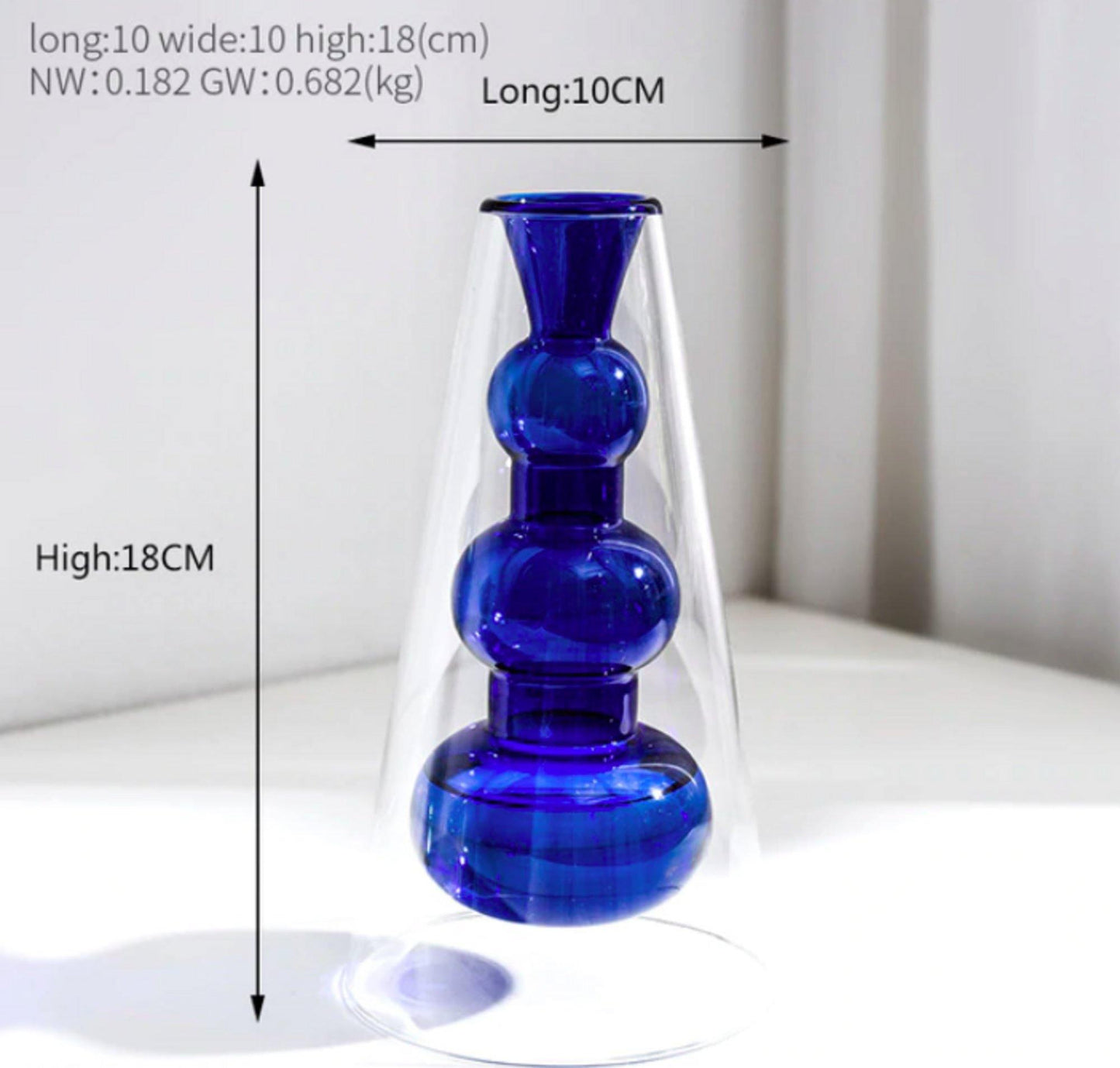 Colourful Clear Glass Vase | Flower Arrangement - huemabe - Creative Home Decor