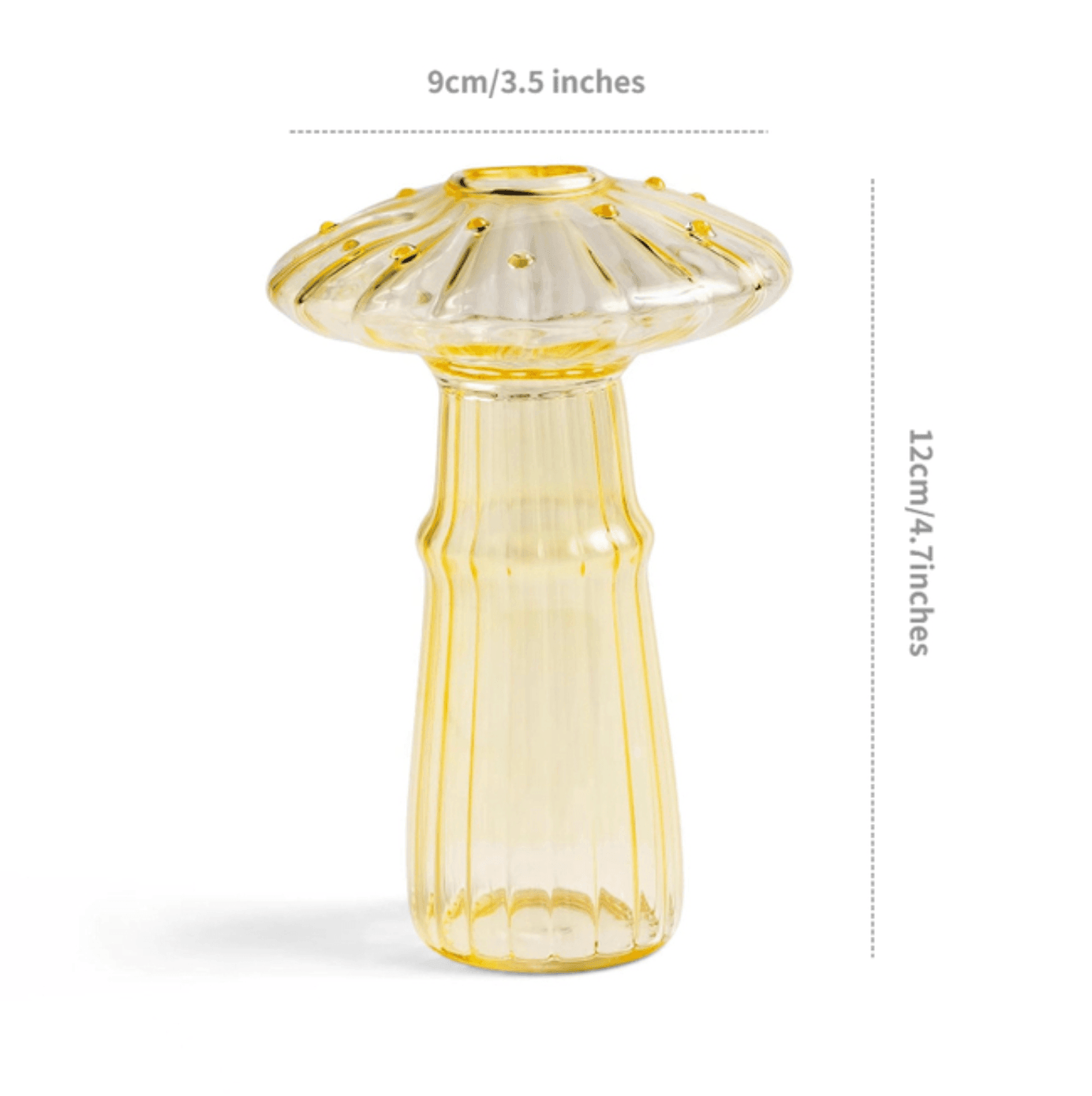 Mini Glass Mushroom Bud Vase - huemabe - Creative Home Decor