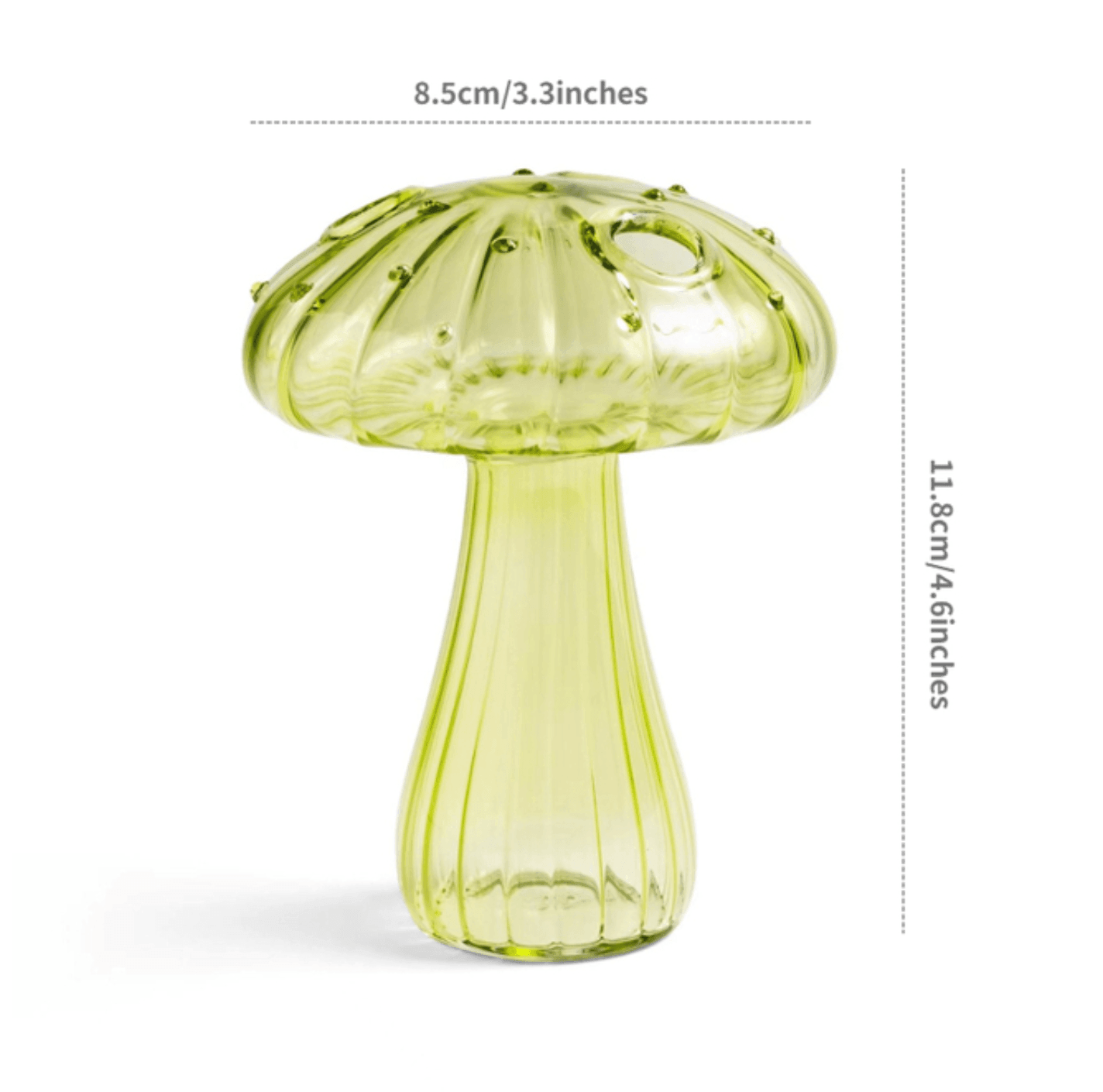 Mini Glass Mushroom Bud Vase - huemabe - Creative Home Decor