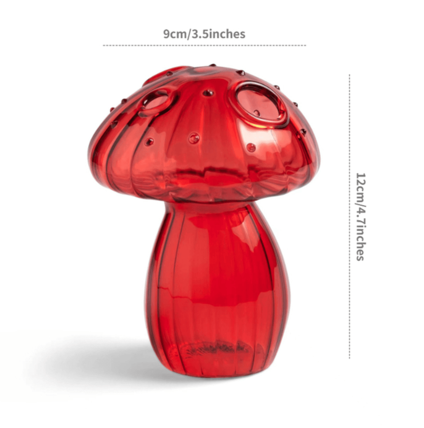 Mini Glass Mushroom Bud Vase - huemabe - Creative Home Decor