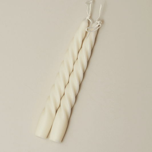 2pcs White Scented Spiral Candles - huemabe - Creative Home Decor