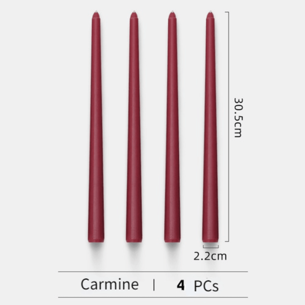 4pcs Unsented Taper Candles Set - huemabe - Creative Home Decor