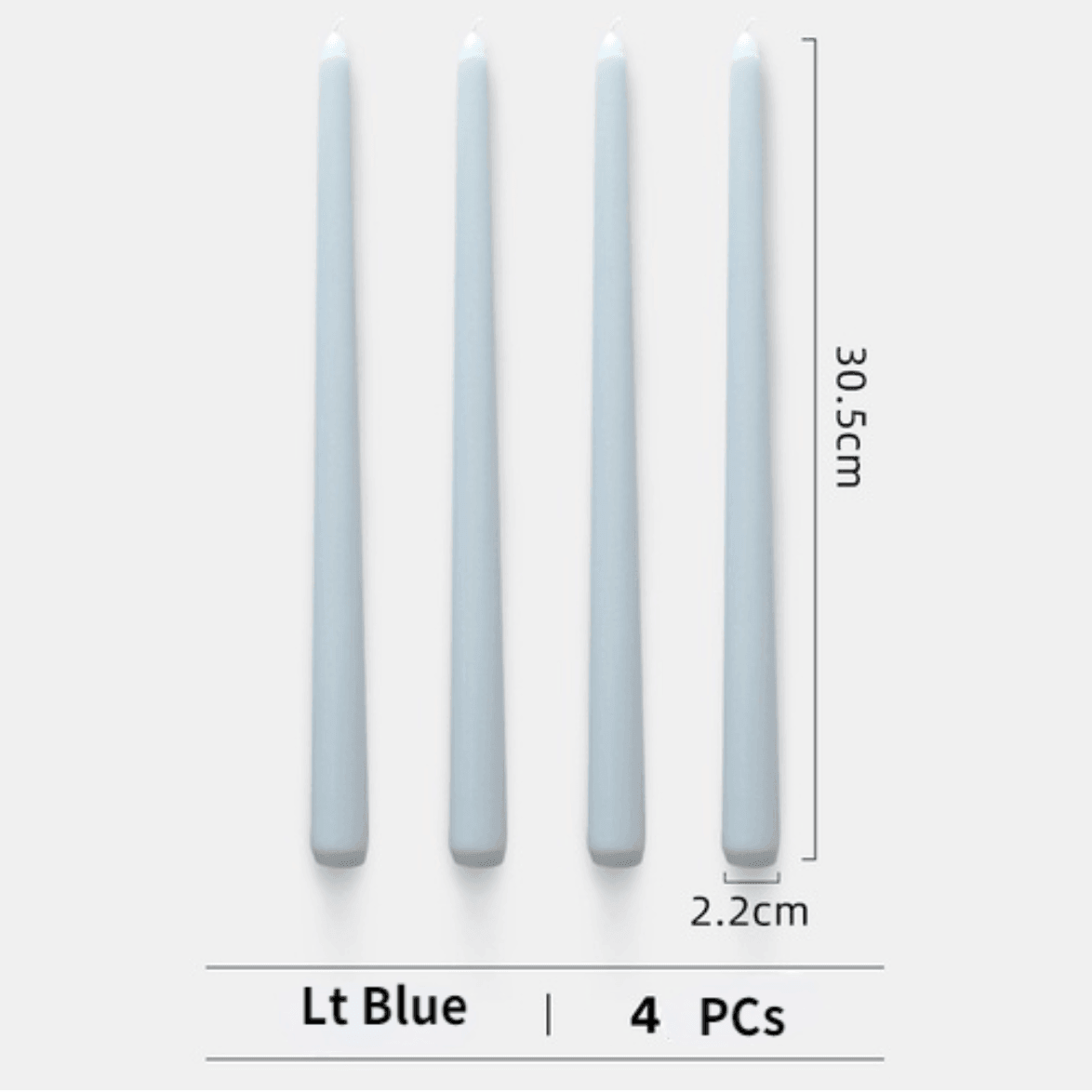 4pcs Unsented Taper Candles Set - huemabe - Creative Home Decor