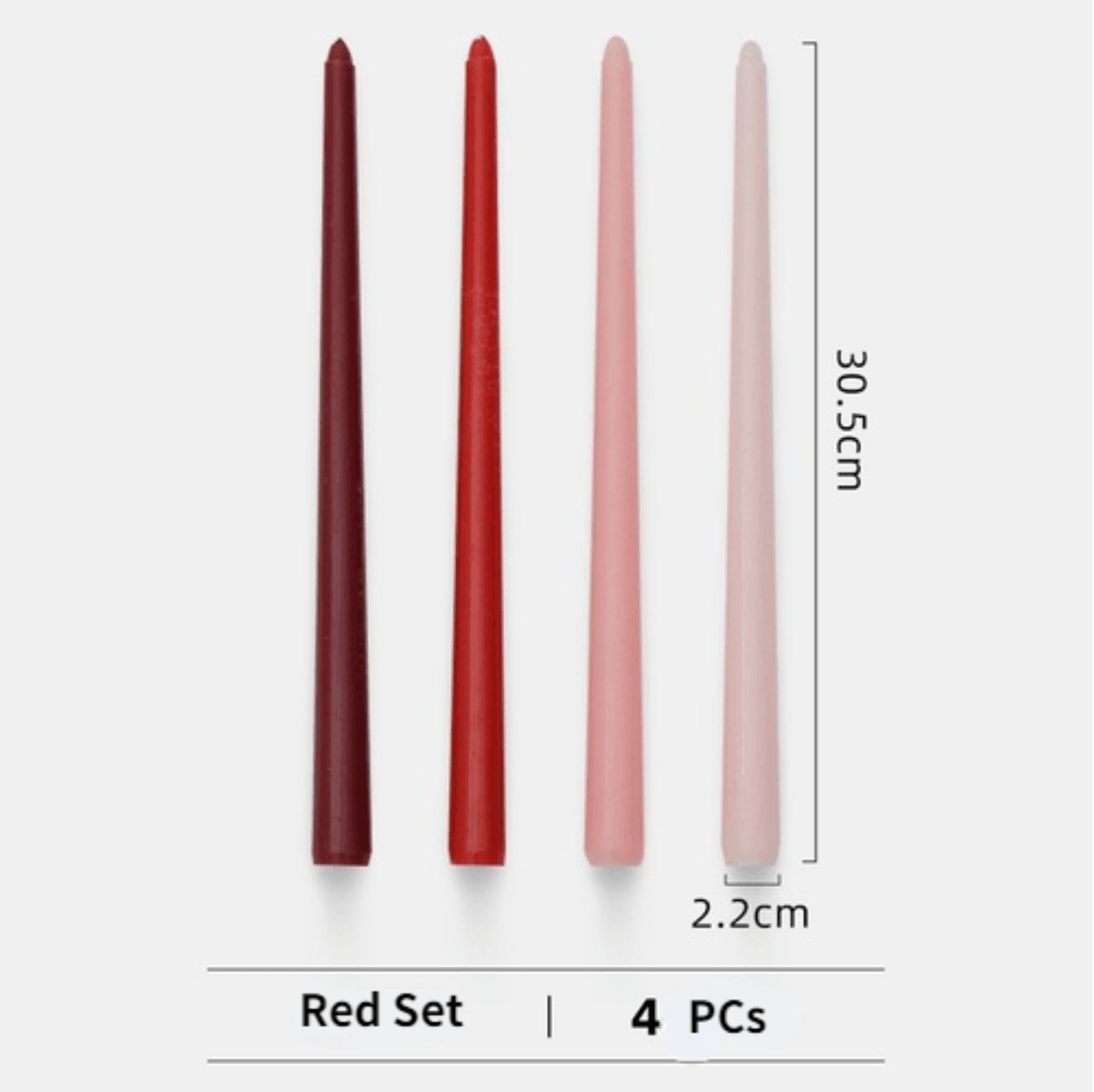 4pcs Unsented Taper Candles Set - huemabe - Creative Home Decor