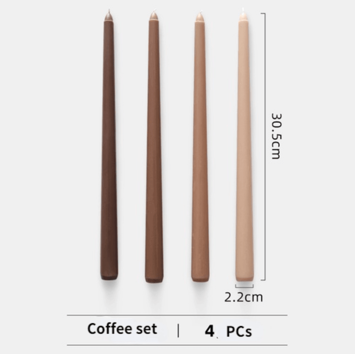 4pcs Unsented Taper Candles Set - huemabe - Creative Home Decor