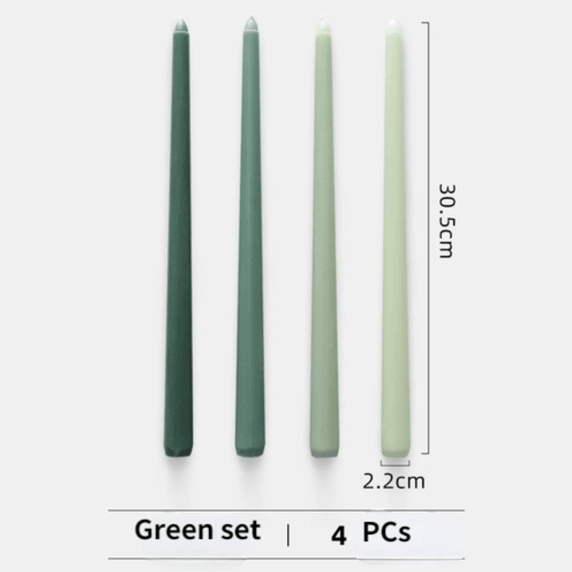4pcs Unsented Taper Candles Set - huemabe - Creative Home Decor