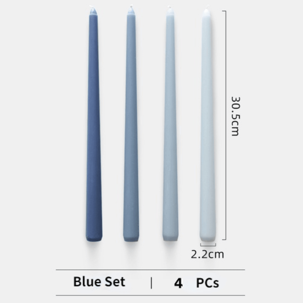 4pcs Unsented Taper Candles Set - huemabe - Creative Home Decor