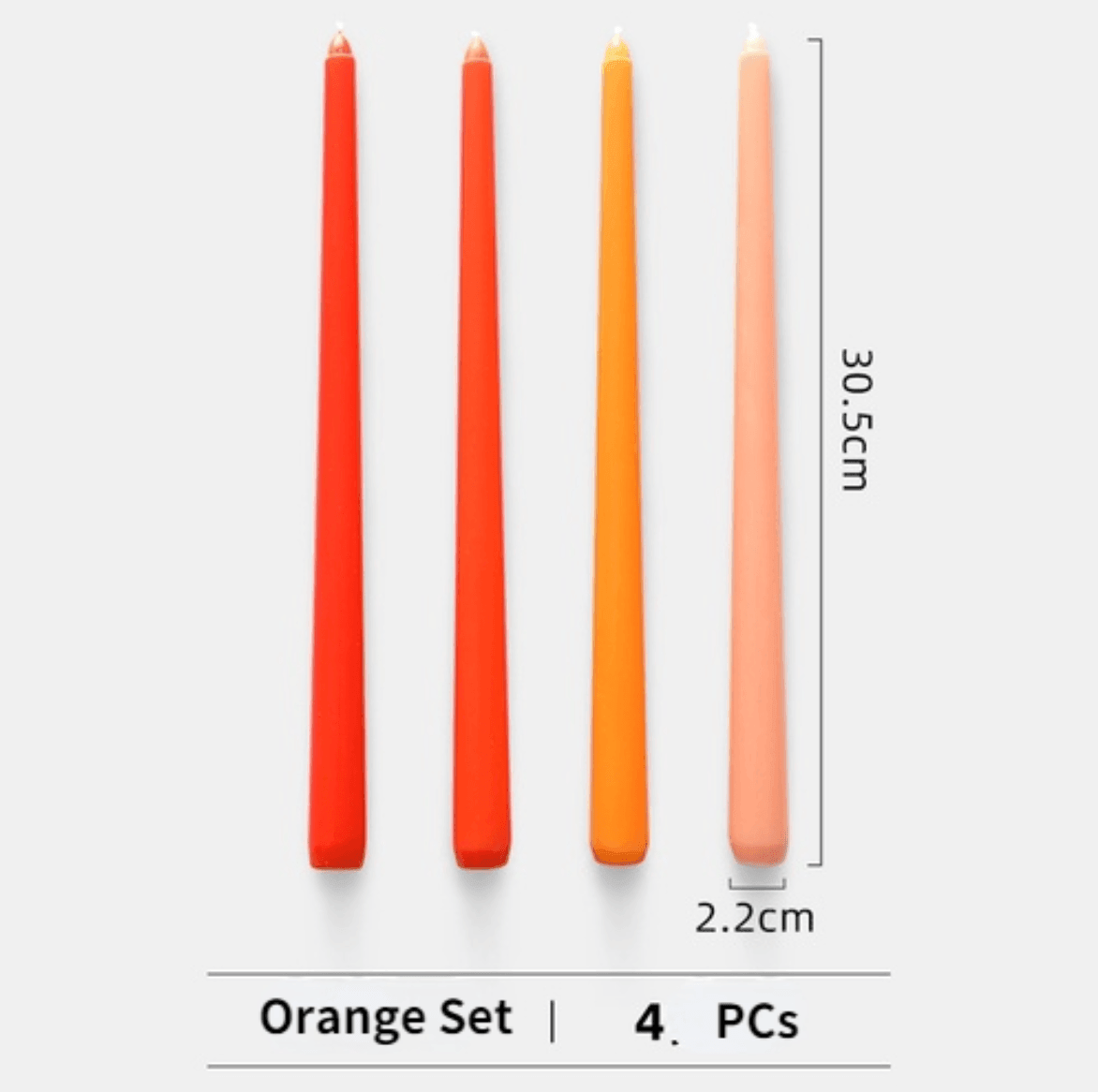4pcs Unsented Taper Candles Set - huemabe - Creative Home Decor