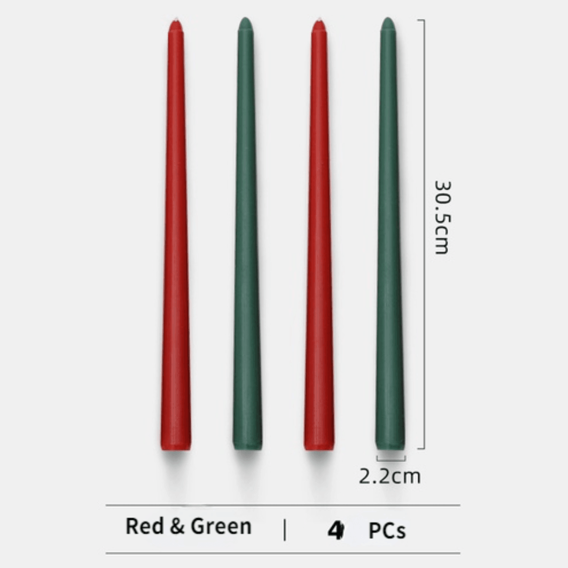 4pcs Unsented Taper Candles Set - huemabe - Creative Home Decor
