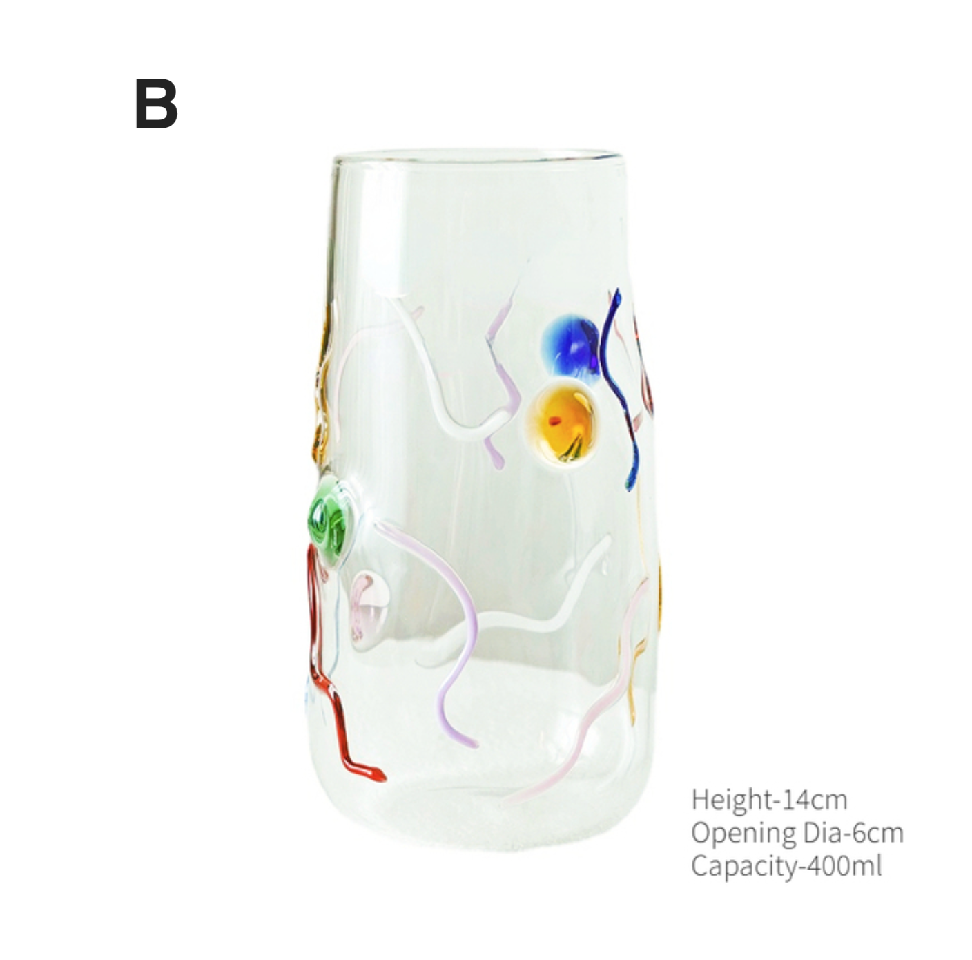 Candy Color Dots Glass Cup