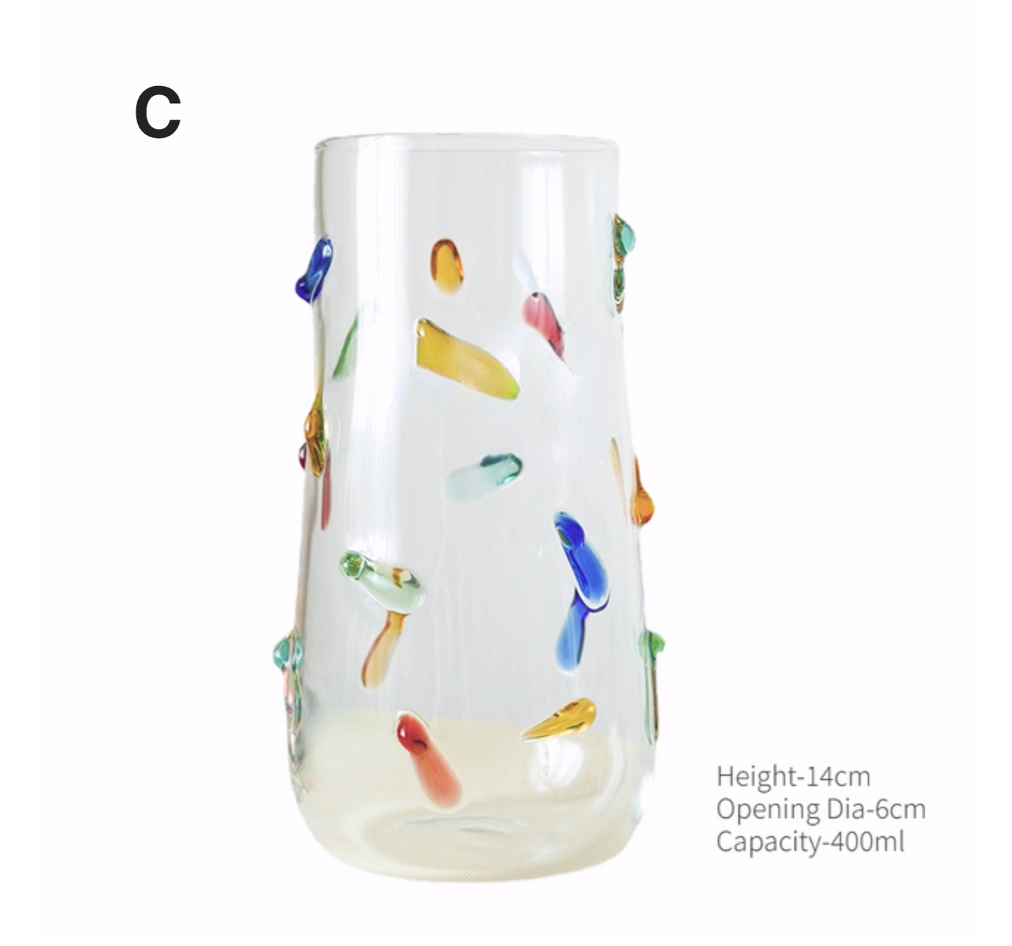 Candy Color Dots Glass Cup