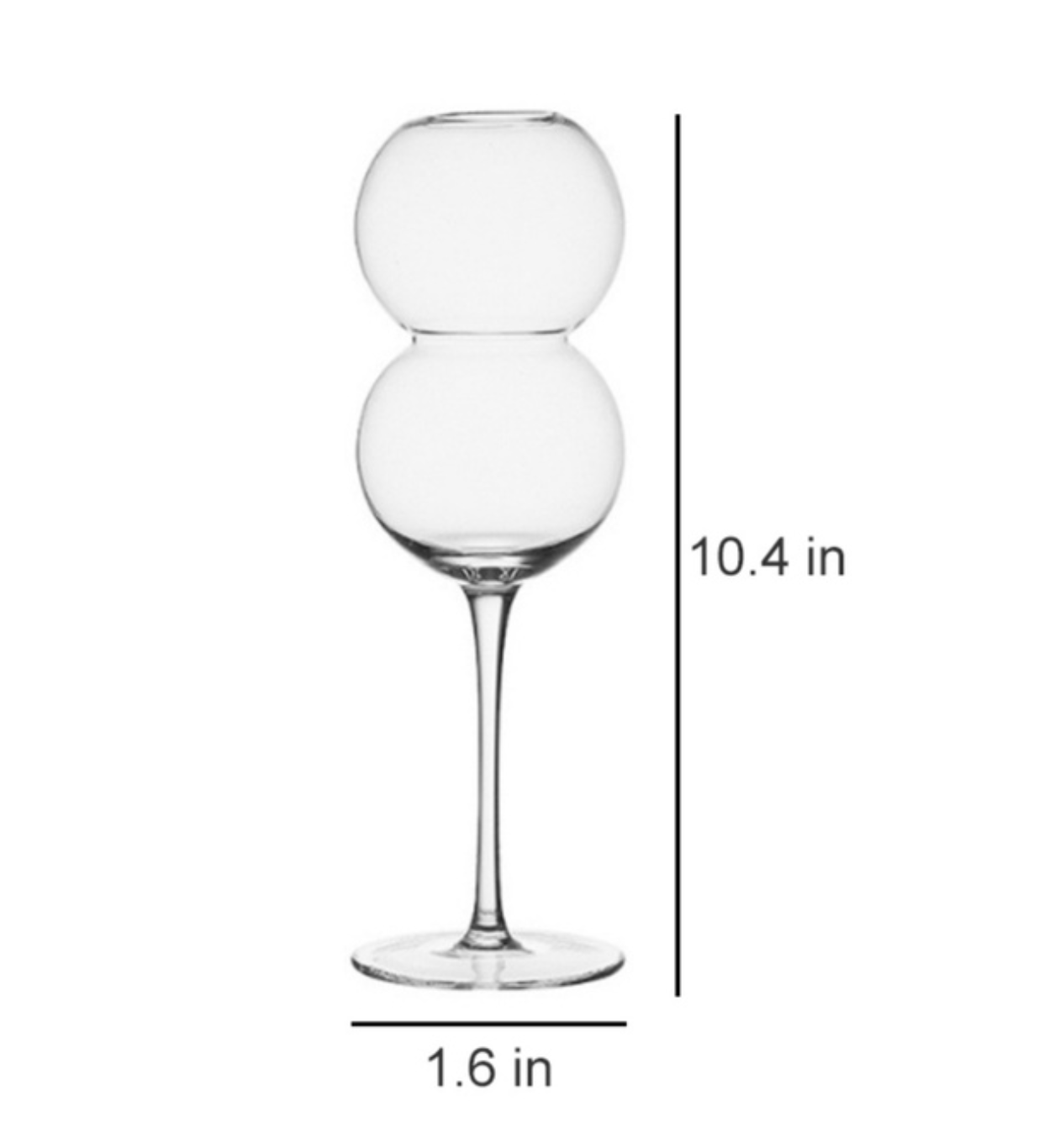 Creative Ball Shape Crystal Champagne Glass