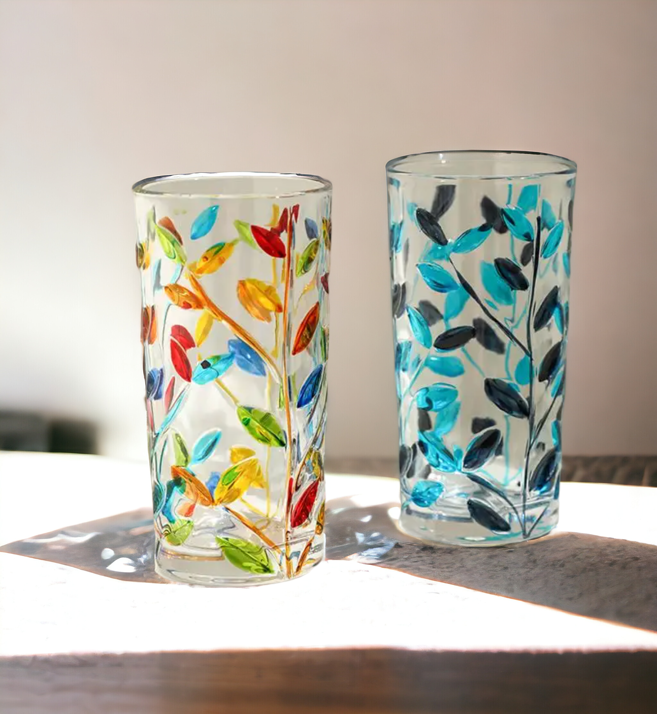 Luxury Painted Vine Water Cup | Wine Glasses Tumbler