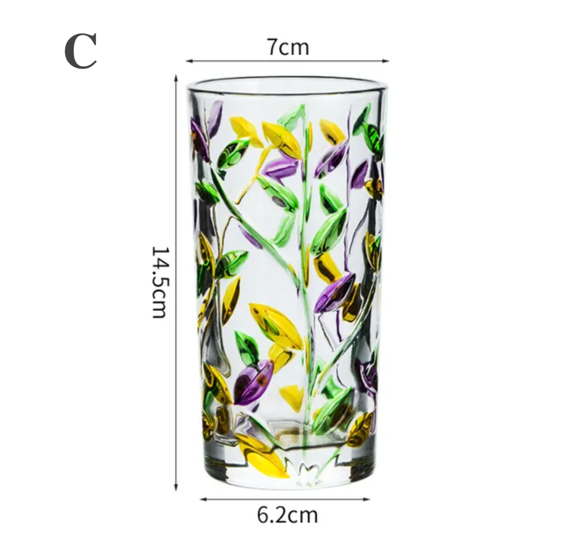 Luxury Painted Vine Water Cup | Wine Glasses Tumbler