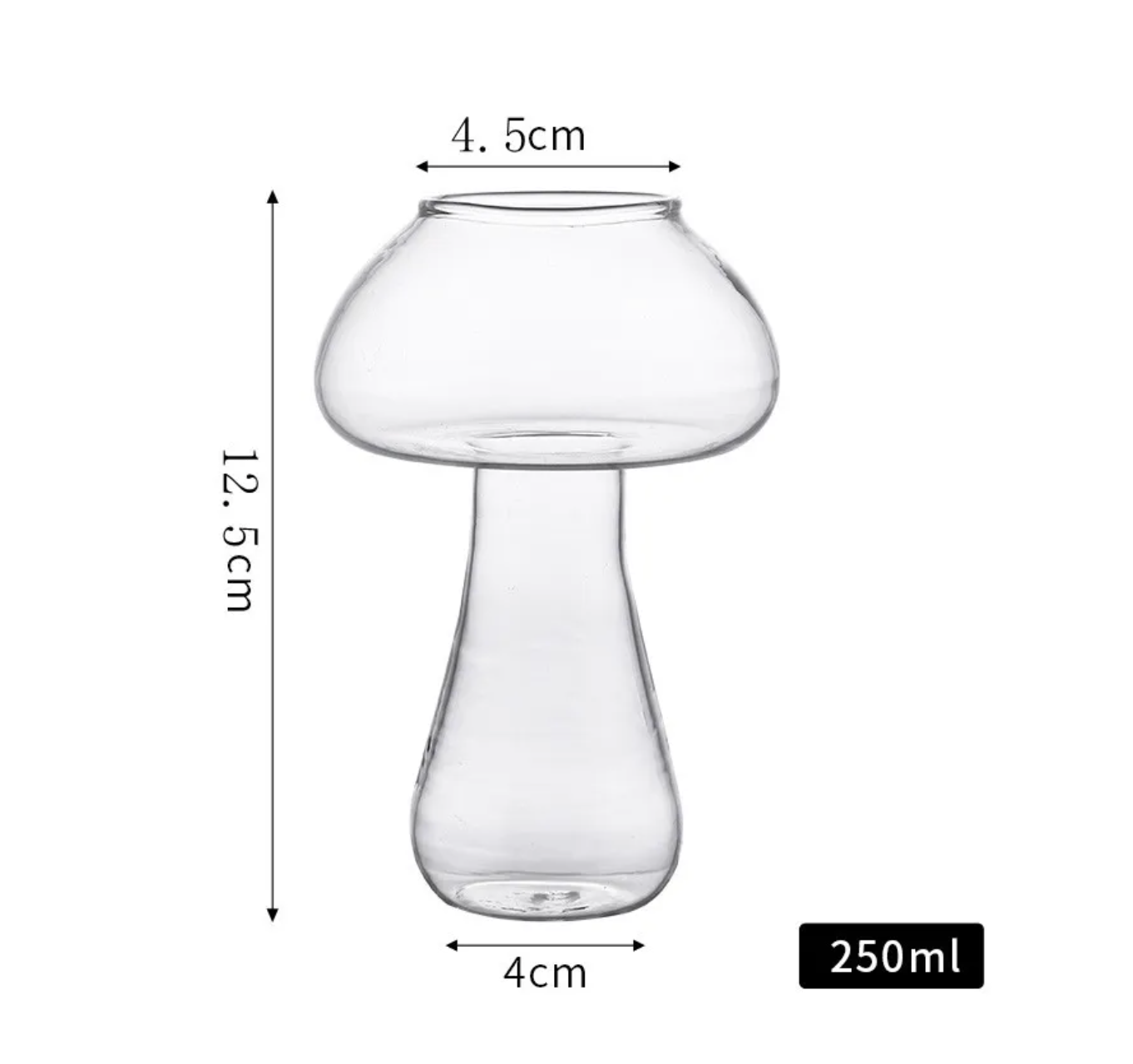 Novelty Mushroom Shaped Glass Drink Cup