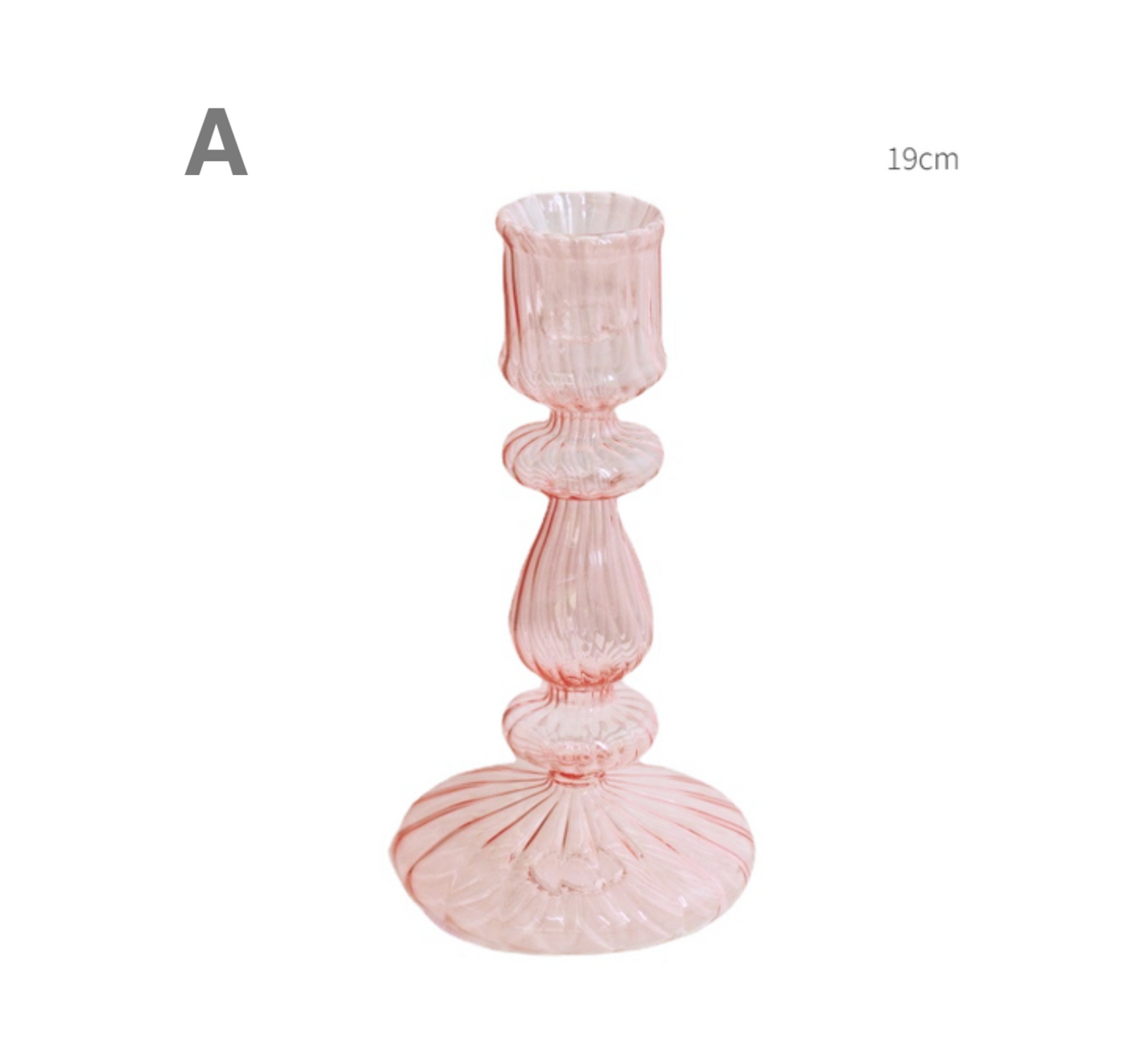 Pink Wedding Table Centerpieces Glass Candlestick Holder