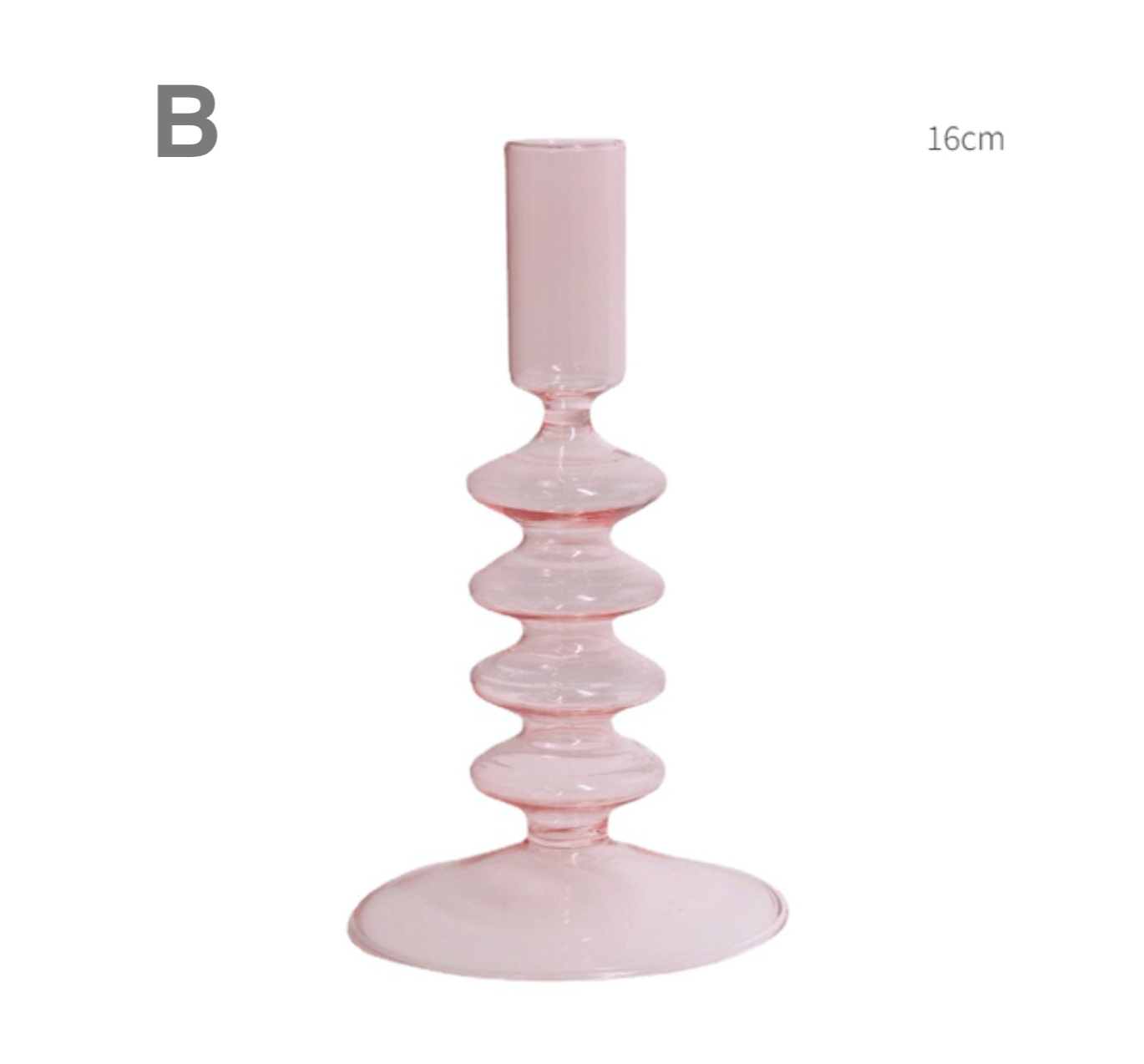 Pink Wedding Table Centerpieces Glass Candlestick Holder