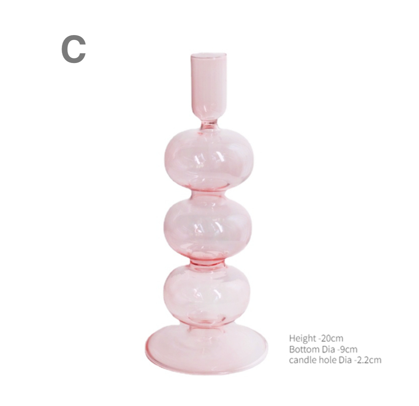 Pink Wedding Table Centerpieces Glass Candlestick Holder