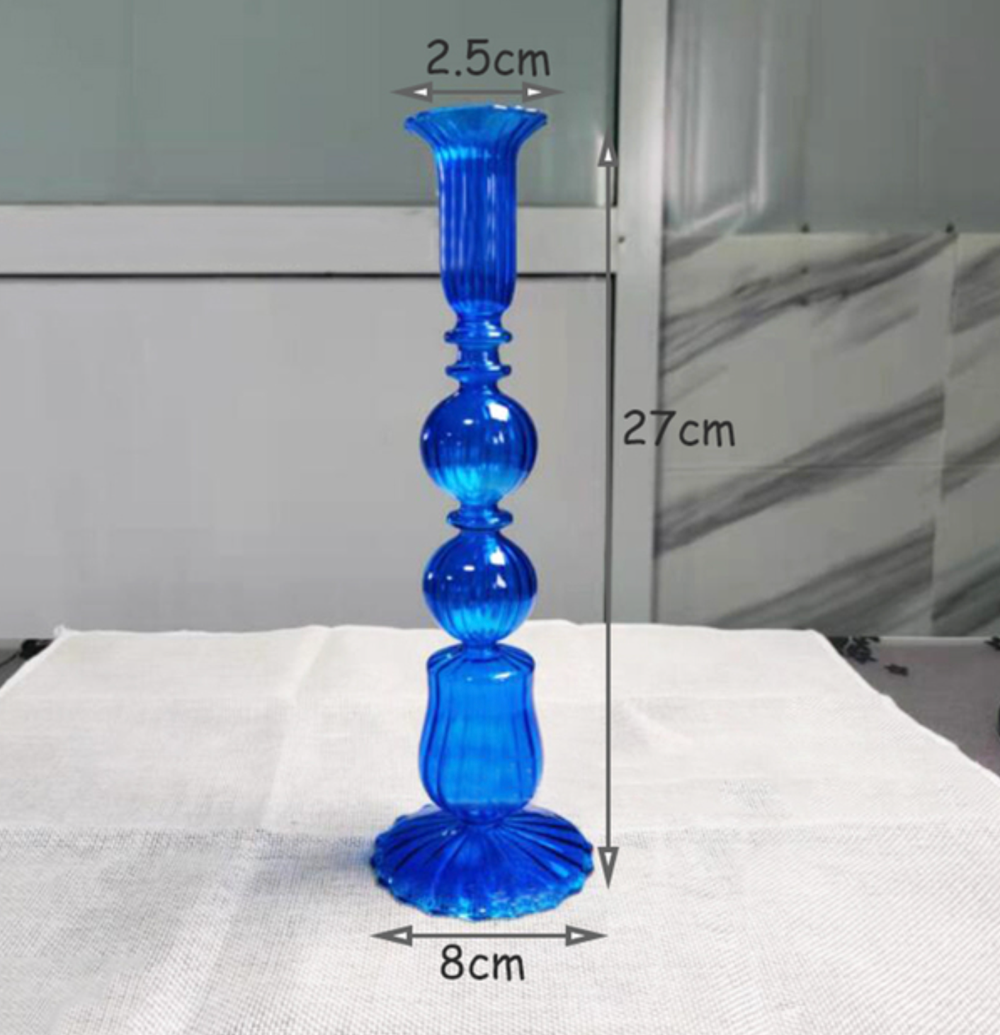 Tapered Candles Glass Candle Holder