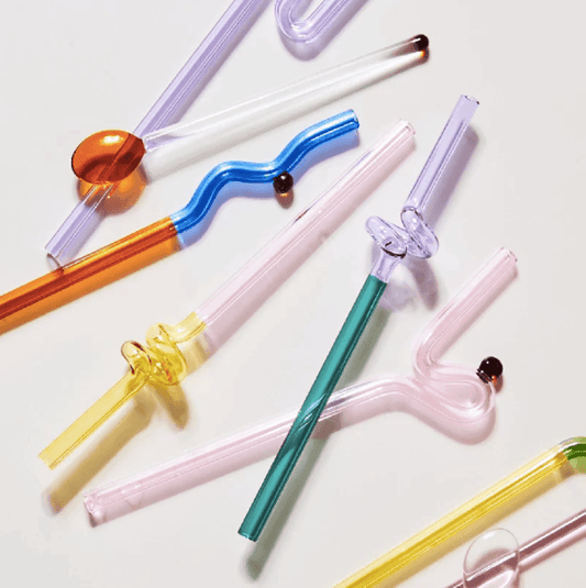 Artistry Reusable Glass Straws - huemabe - Creative Home Decor