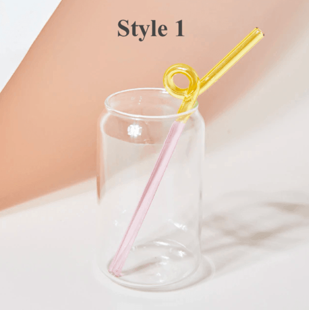 Artistry Reusable Glass Straws - huemabe - Creative Home Decor