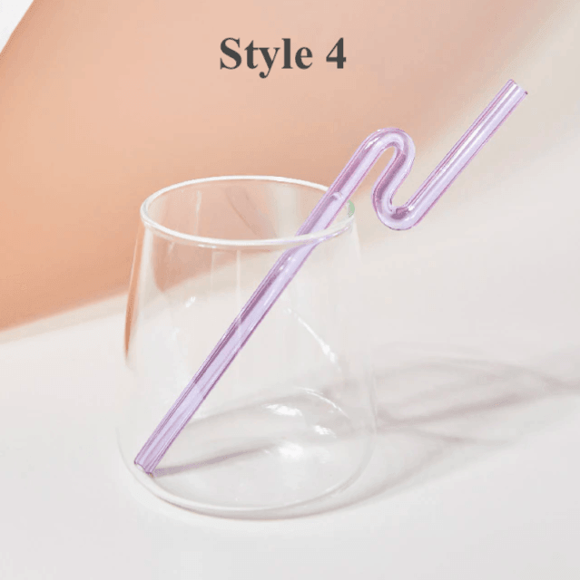 Artistry Reusable Glass Straws - huemabe - Creative Home Decor
