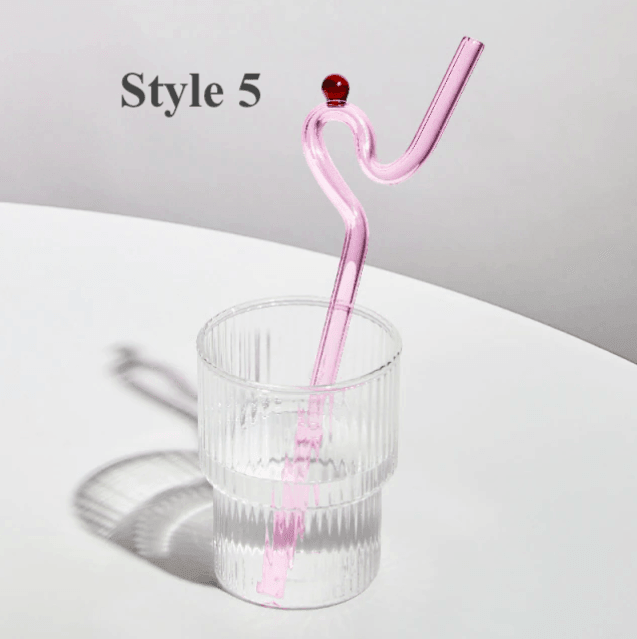 Artistry Reusable Glass Straws - huemabe - Creative Home Decor