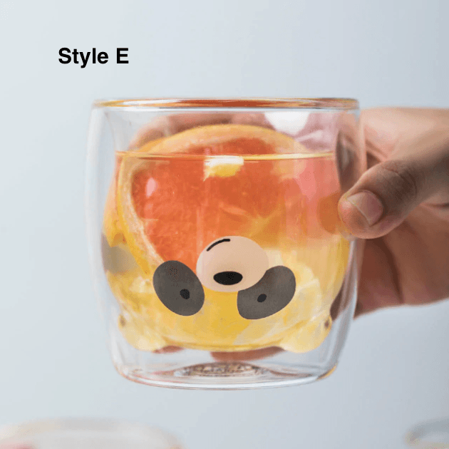 Bear Shaped Double Wall Glass Mugs - huemabe - Creative Home Decor