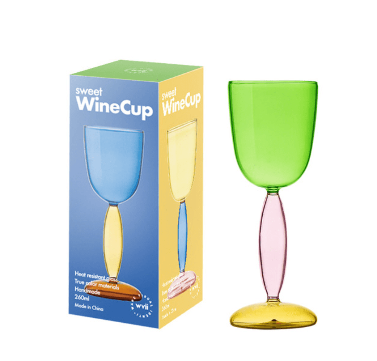 Colored Glass Wine Cup / Decanter - huemabe - Creative Home Decor