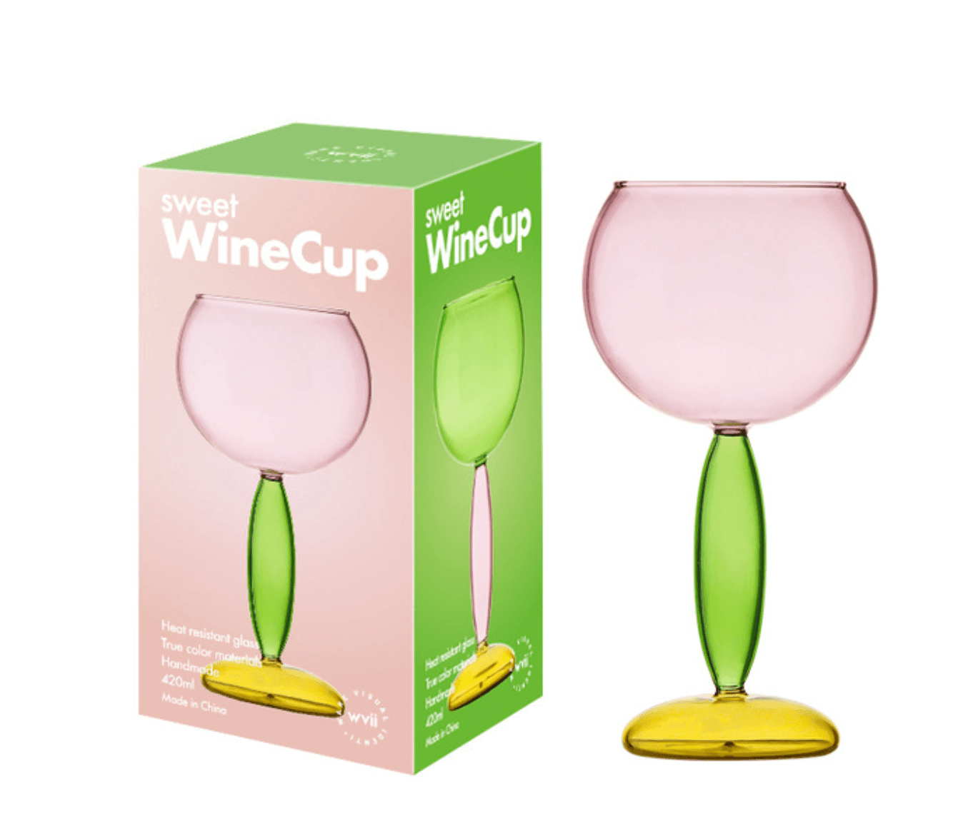 Colored Glass Wine Cup / Decanter - huemabe - Creative Home Decor