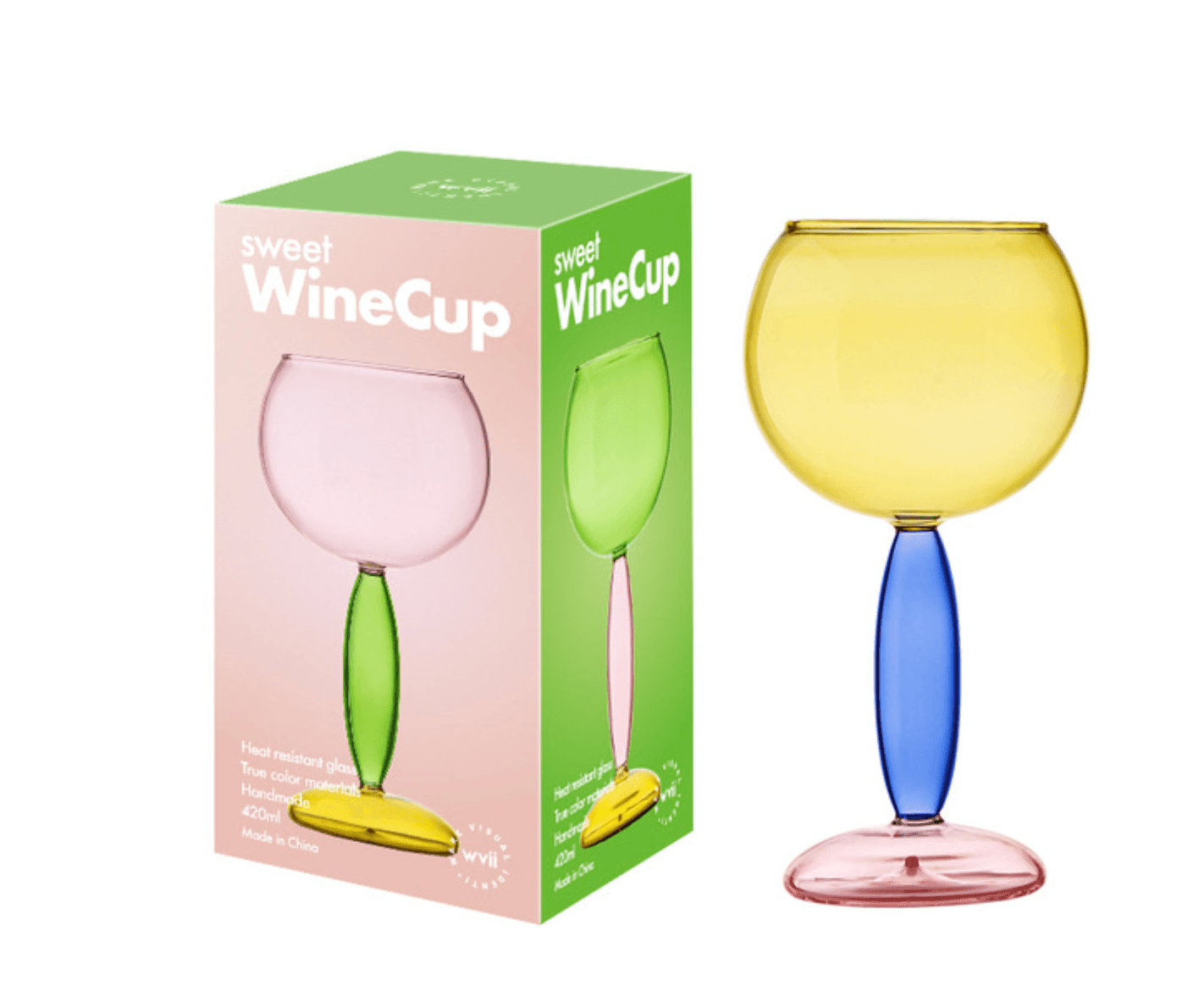 Colored Glass Wine Cup / Decanter - huemabe - Creative Home Decor
