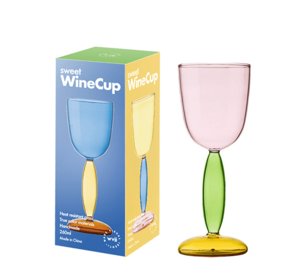 Colored Glass Wine Cup / Decanter - huemabe - Creative Home Decor