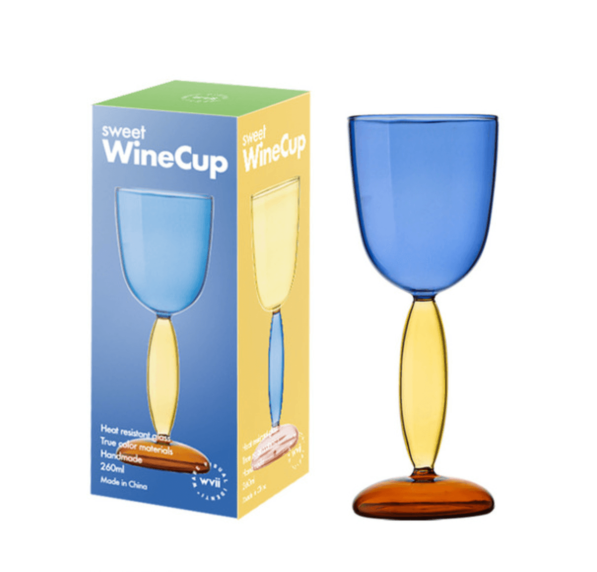 Colored Glass Wine Cup / Decanter - huemabe - Creative Home Decor