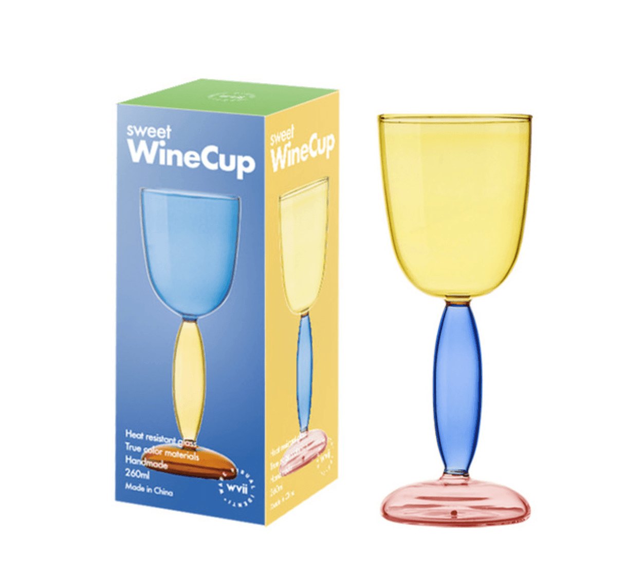 Colored Glass Wine Cup / Decanter - huemabe - Creative Home Decor
