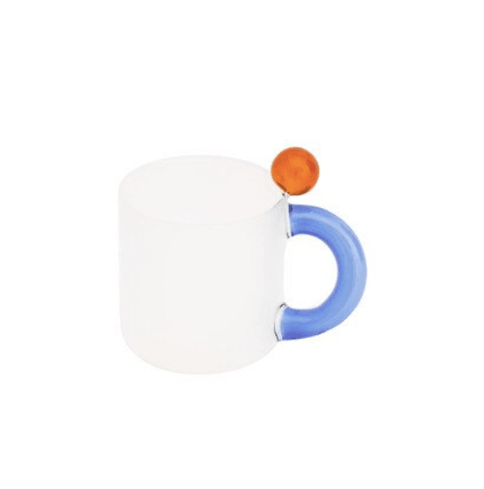 Colored handle Glass Cup (400ml) - huemabe - Creative Home Decor