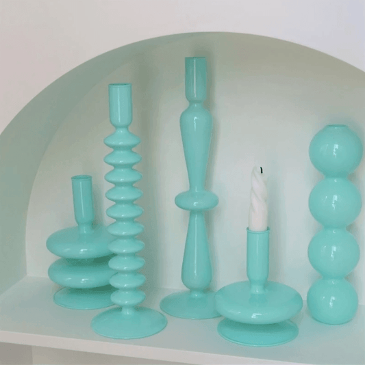 Jade Color Candle Holders - huemabe - Creative Home Decor