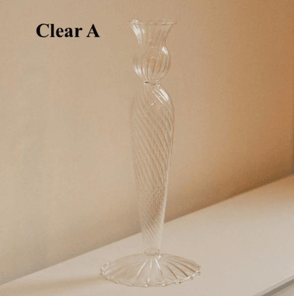 Nordic Glass Taper Candlestick Holder - huemabe - Creative Home Decor