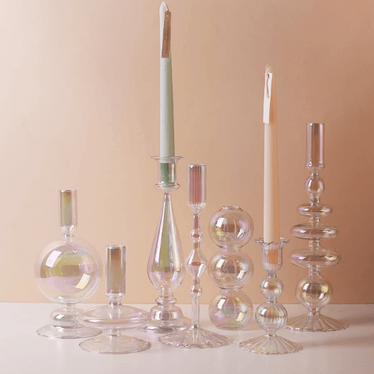 Nordic Rainbow Glass Vase / Candle Holder - huemabe - Creative Home Decor