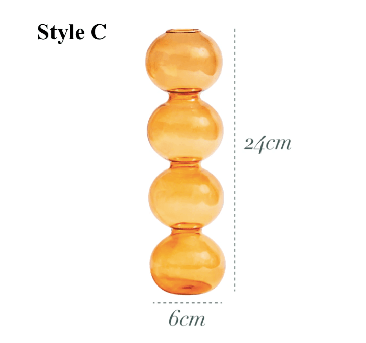 Orange Glass Candlesticks / Vase - huemabe - Creative Home Decor