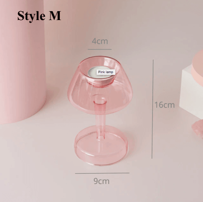 Pink Glass Candlesticks / Vase - huemabe - Creative Home Decor