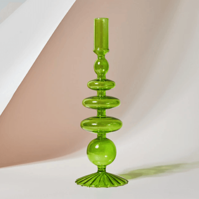Retro Glass Classic Craft Candlesticks - huemabe - Creative Home Decor