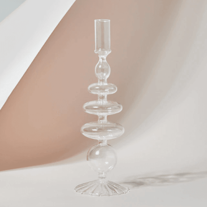 Retro Glass Classic Craft Candlesticks - huemabe - Creative Home Decor